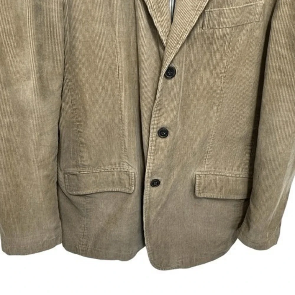Dunnes Stores Mens Camel Ribbed Corduroy Academic Sports Blazer Coat, 42L